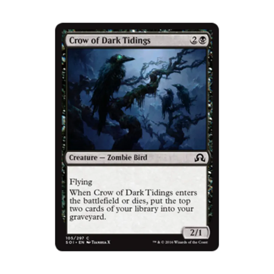

CCG Ворон темных вестей (С) (Фольга), MTG - Shadows Over Innistrad