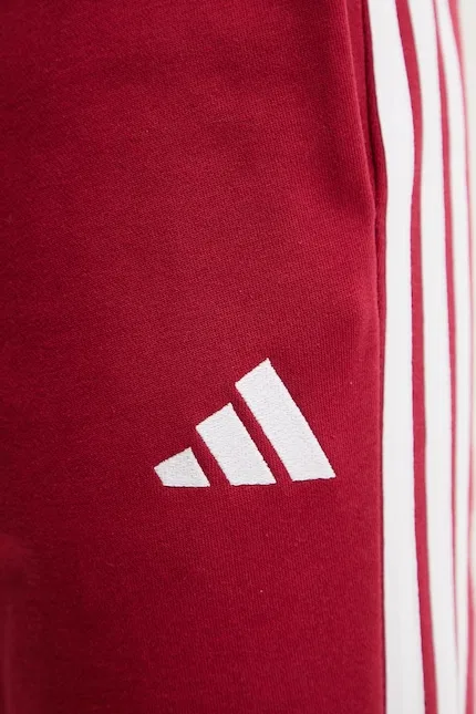 Спортивные штаны из тонкого трикотажа Adidas, красный — фото 4