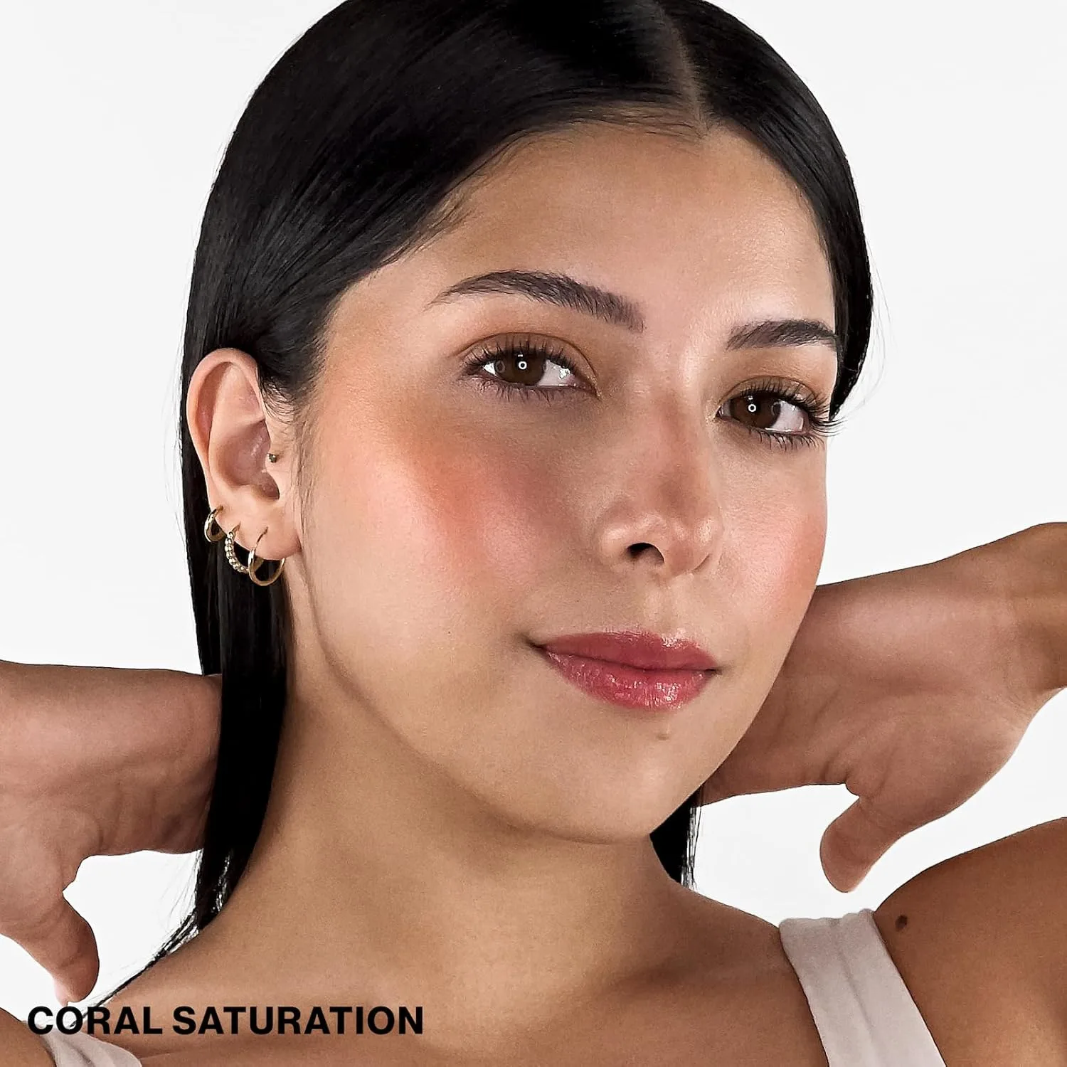Палетка теней для лица Smashbox Halo Sculpt + Glow | Витамин Е, стойкая формула, контурирование и хайлайтер, 0,55 унции., 03 - Coral Saturation — фото 3