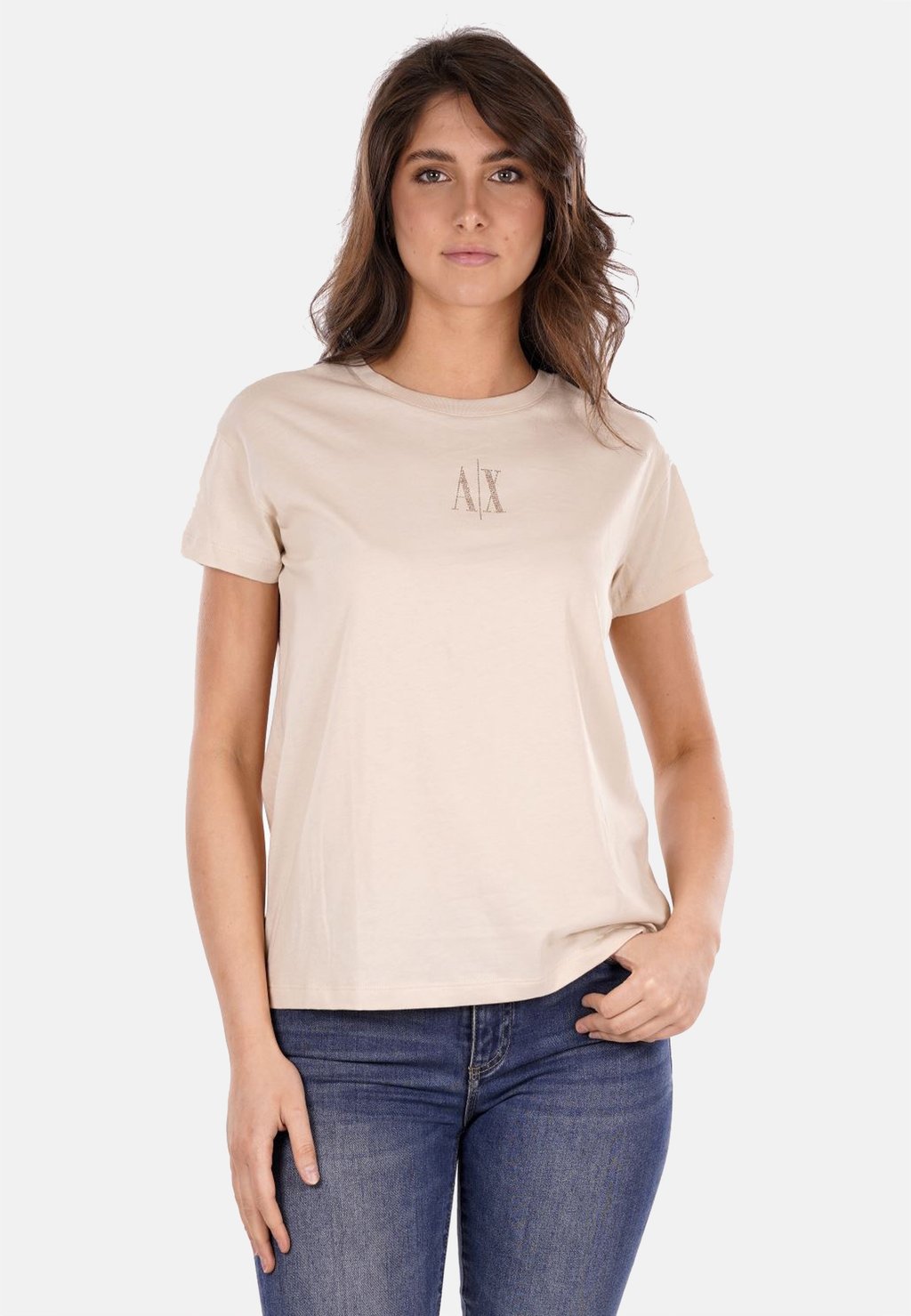 

Базовая футболка Armani Exchange, бежевый