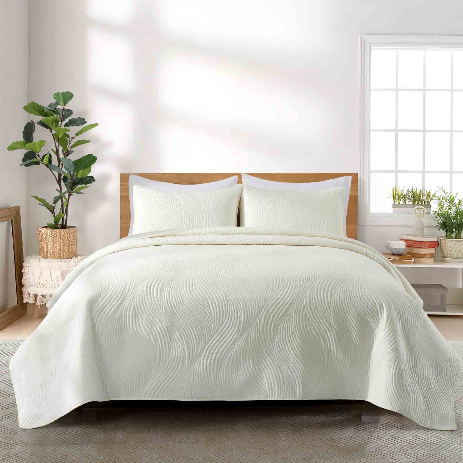 

Peace Nest Комплект стеганых покрывал из трех предметов Peace Nest, цвет Ivory