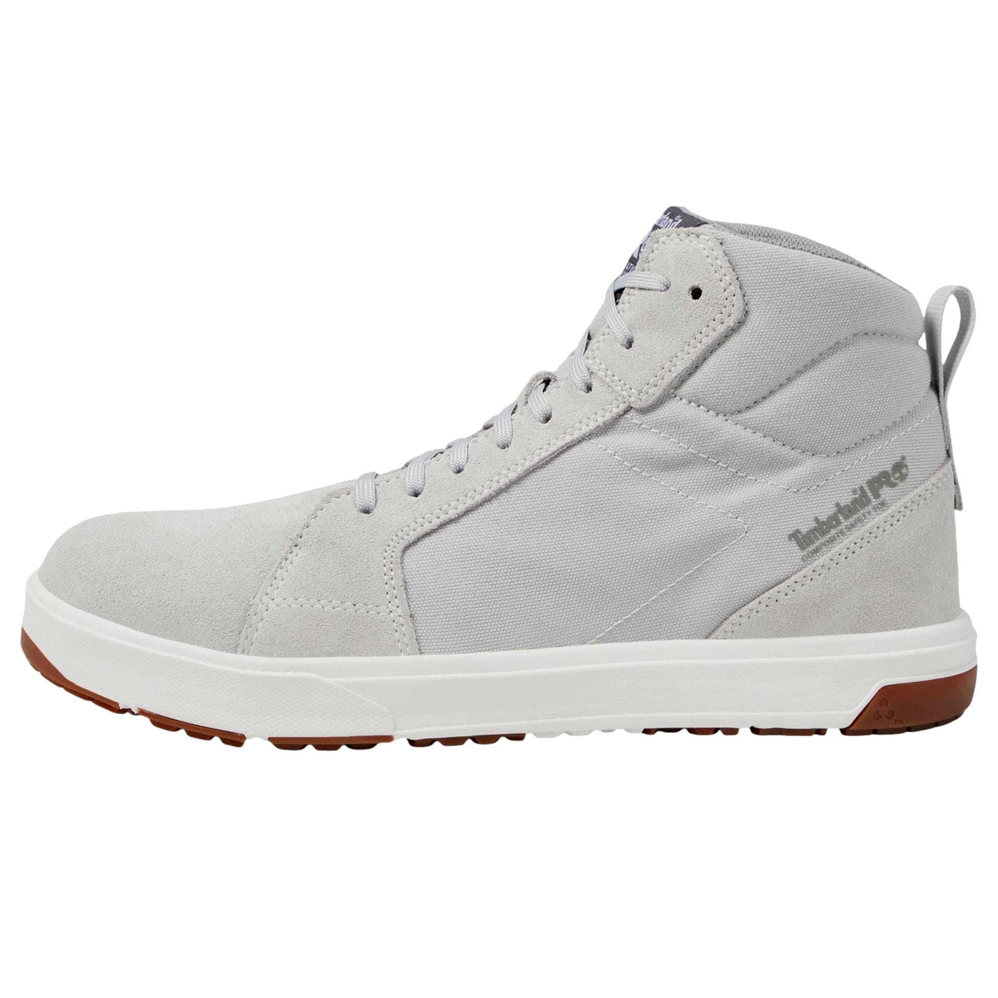 

Мужские кроссовки Timberland PRO Berkley Hi Composite Safety Toe серо-белого цвета TB1A5WY3065