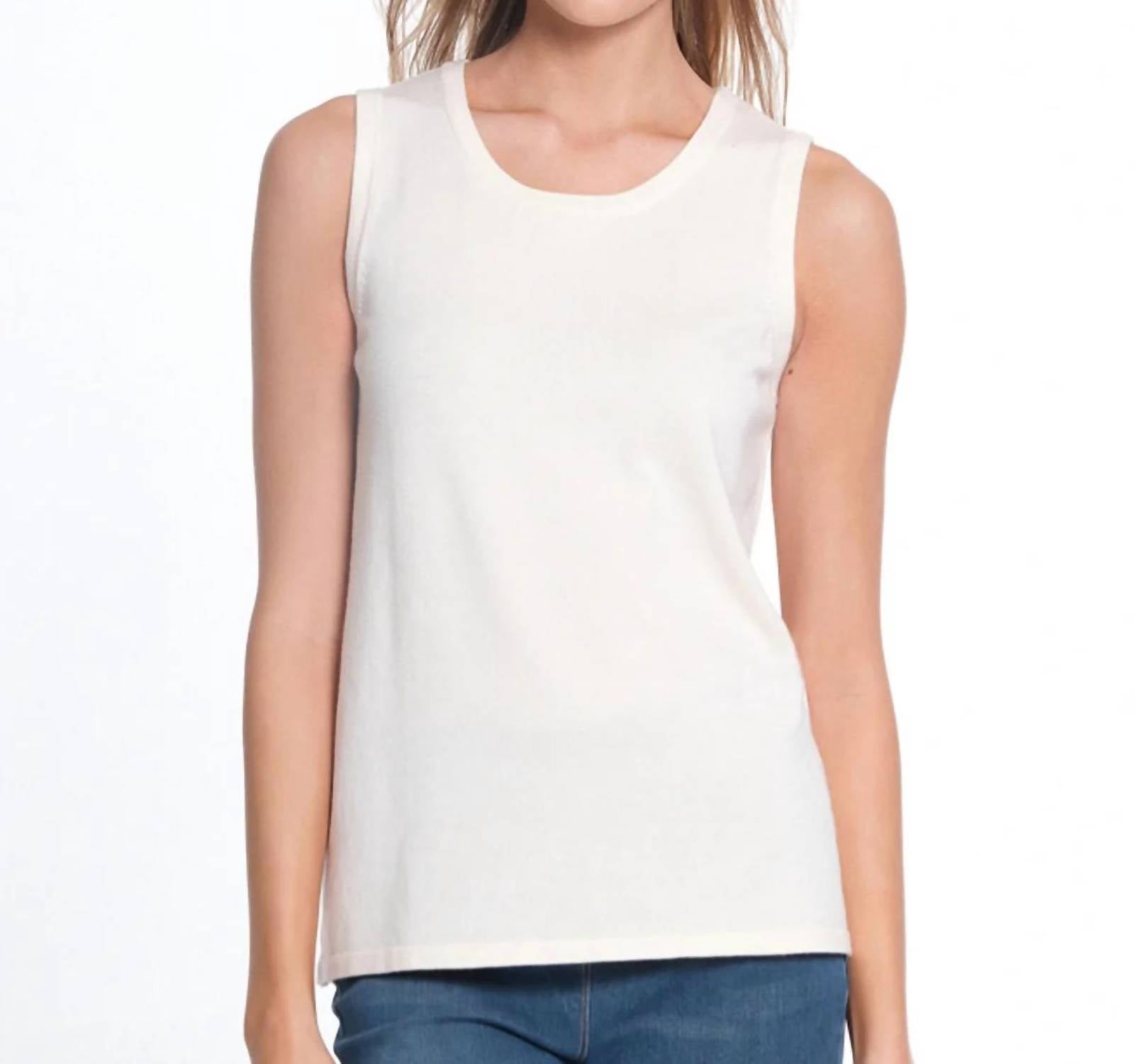 

Майка с вырезом Jewel Neck в зимнем белом цвете Multiples