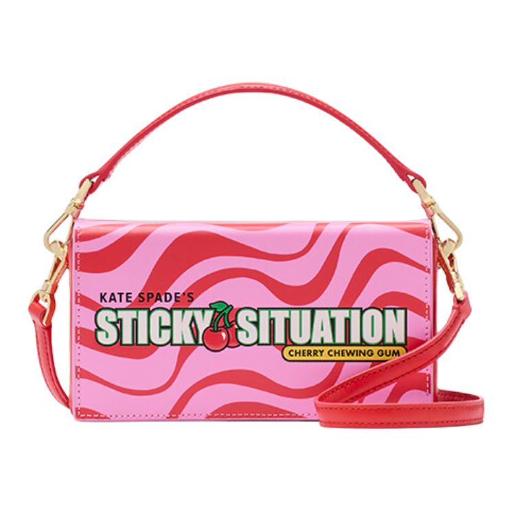 

Kate Spade Сумка через плечо из спилка, кроссбоди, маленькая женская сумка красная и мультиколор