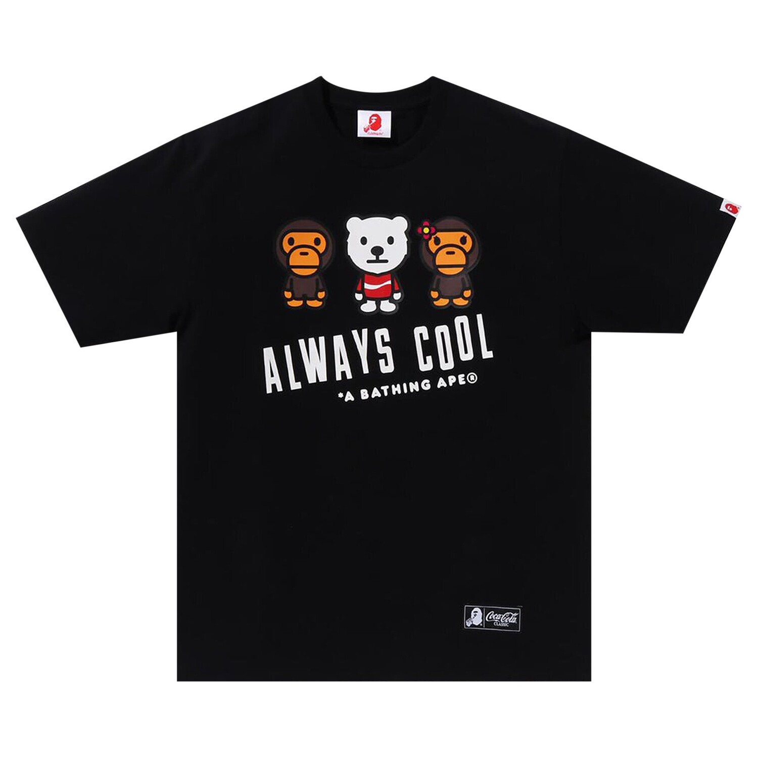 

Футболка Milo BAPE x Coca-Cola, черная, Черный, Футболка Milo BAPE x Coca-Cola, черная