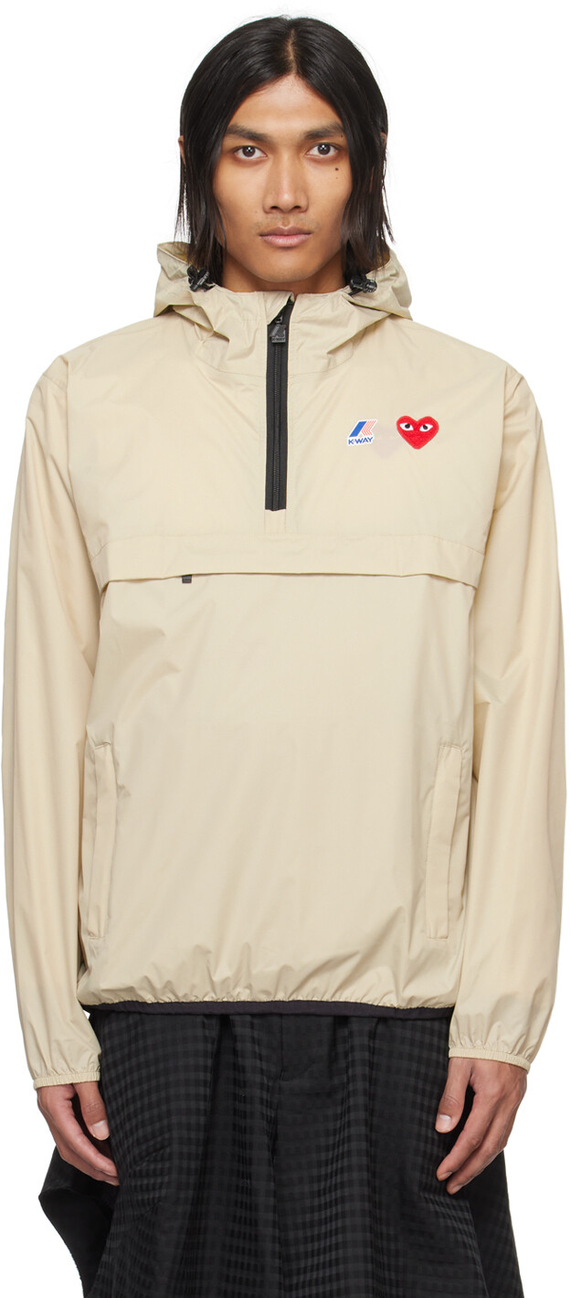 

Бежевая куртка K-Way Edition Claude Comme Des Garcons