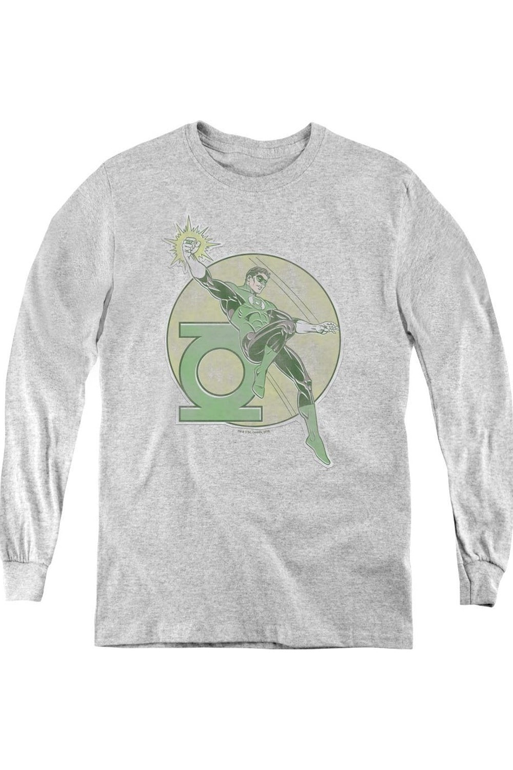 

DC Comics Retro Lantern Детская футболка с длинным рукавом для аппликации Gildan, Athletic Heather