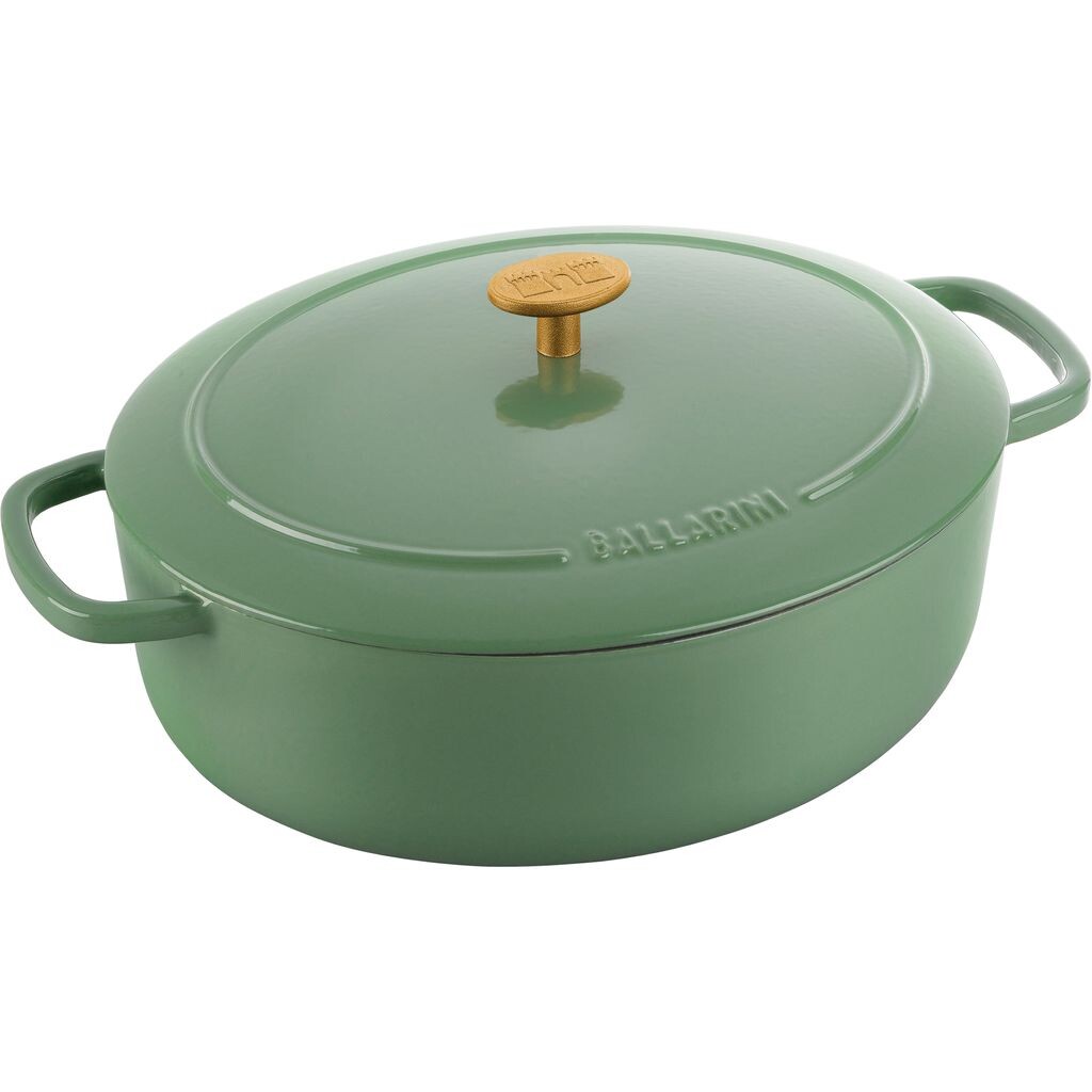 

BALLARINI Cocotte Bellamonte чугунный овал 4,5л 29см зеленый