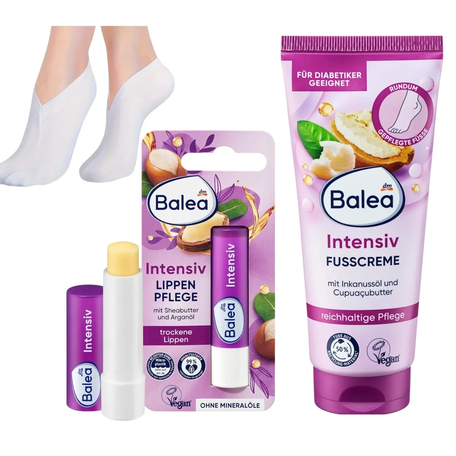 Набор для ухода за ногами и губами 2 шт. Balea Professional