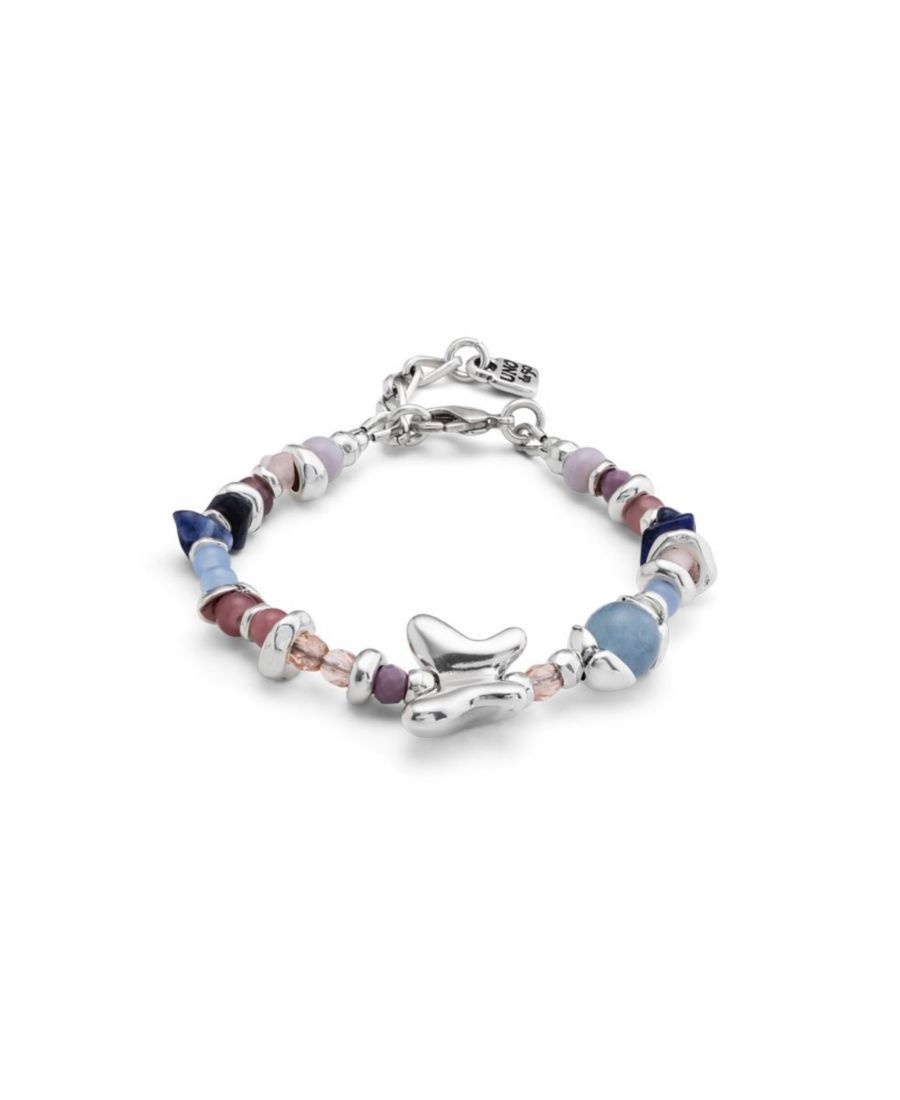 

Браслет из стерлингового серебра с разноцветными кристаллами ручной работы, изготовленный из металлического сплава UNOde50, MultiColor