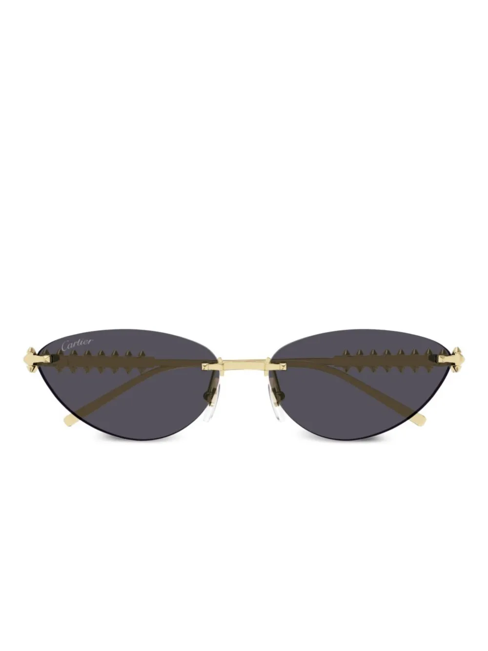 

Солнцезащитные очки в геометрической оправе Cartier Eyewear, золотой