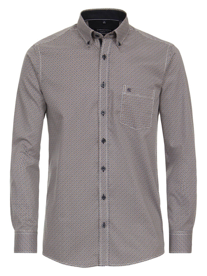 

CASAMODA Рубашка - удобный крой - черно-светло-коричневого цвета