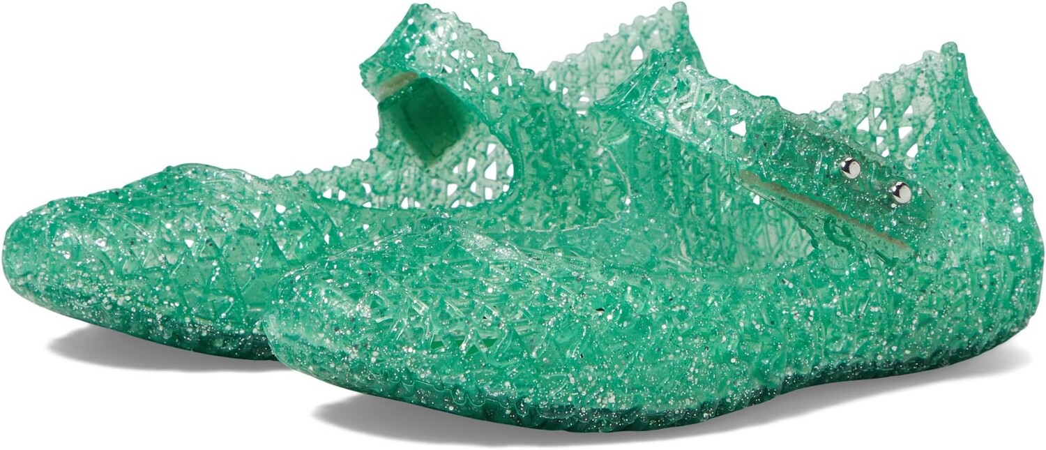 

Туфли на плоской подошве Mini Melissa Campana Papel BB, цвет Glitter Green
