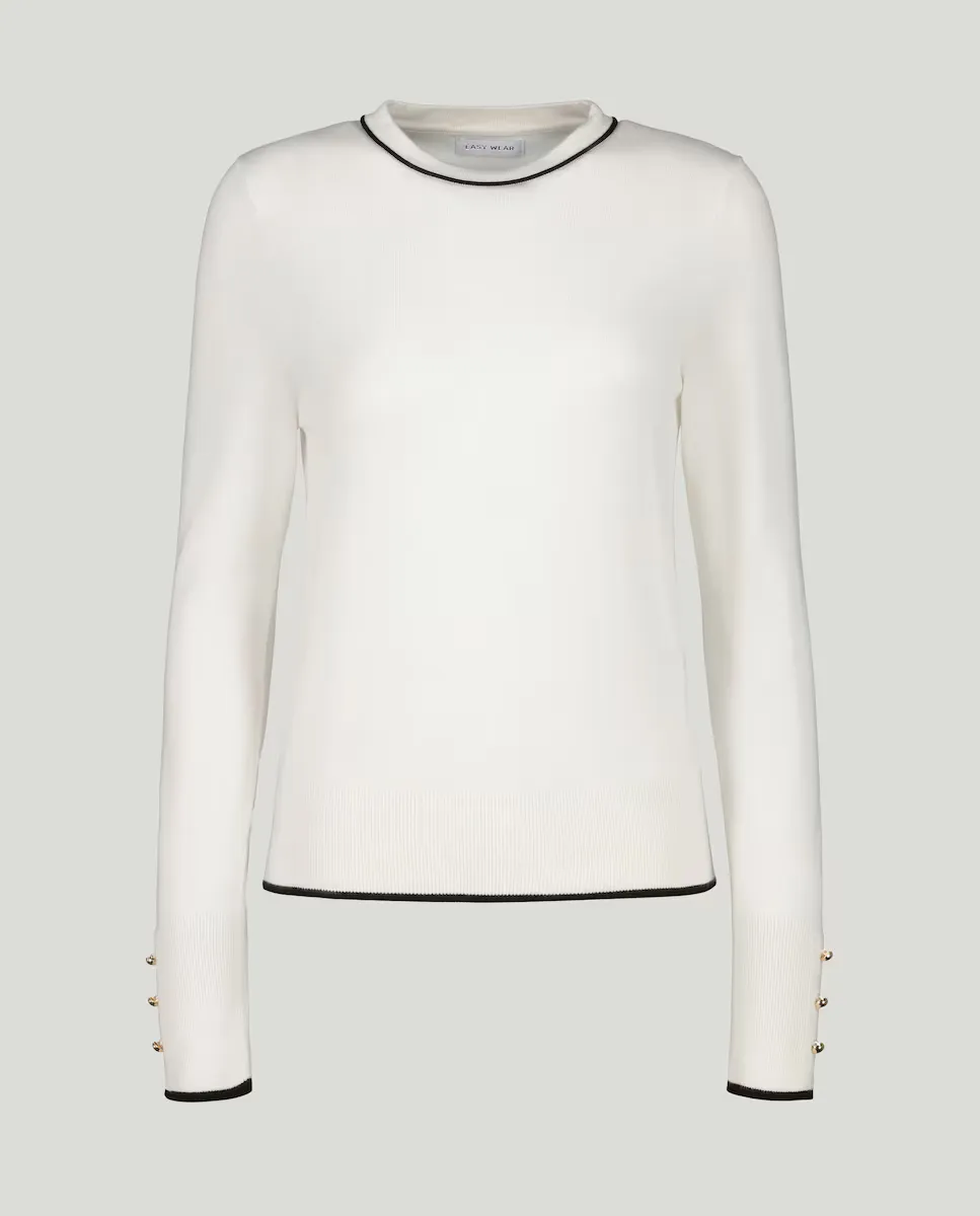 

Базовый женский свитер с длинными рукавами Easy Wear, цвет 120 Crudo