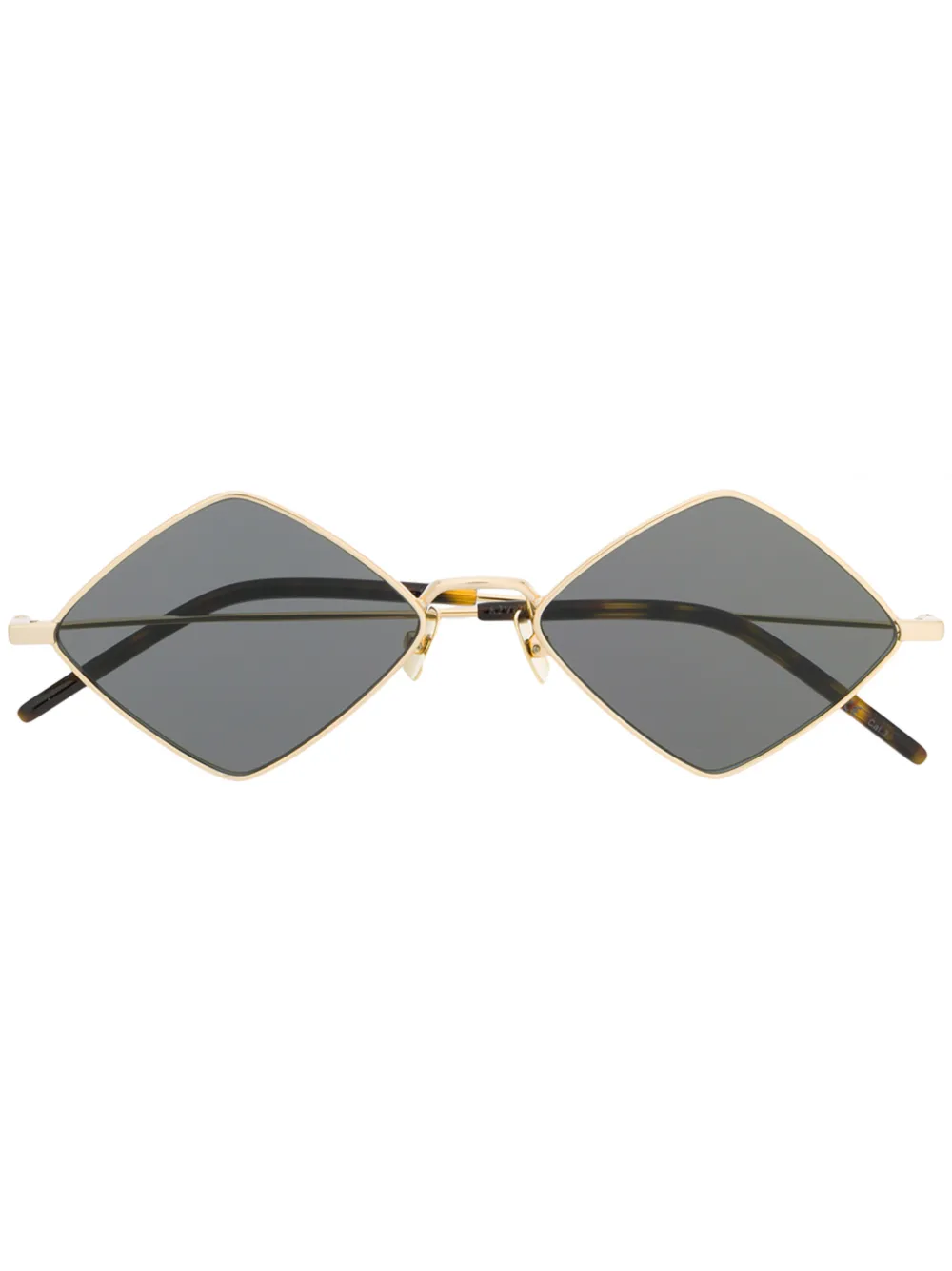 

Солнцезащитные очки в ромбовидной оправе Saint Laurent Eyewear, черный