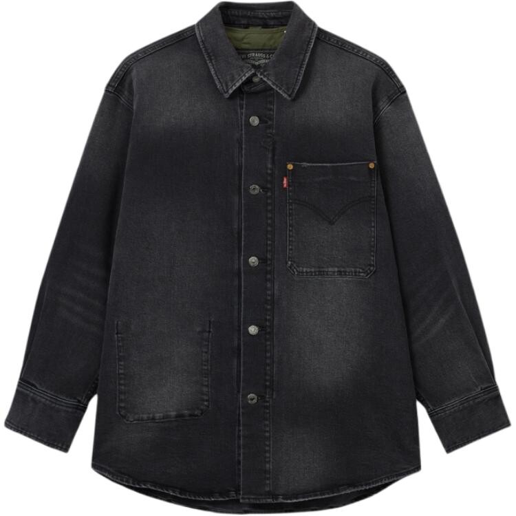 

Джинсовая куртка мужская серо-черный Levis