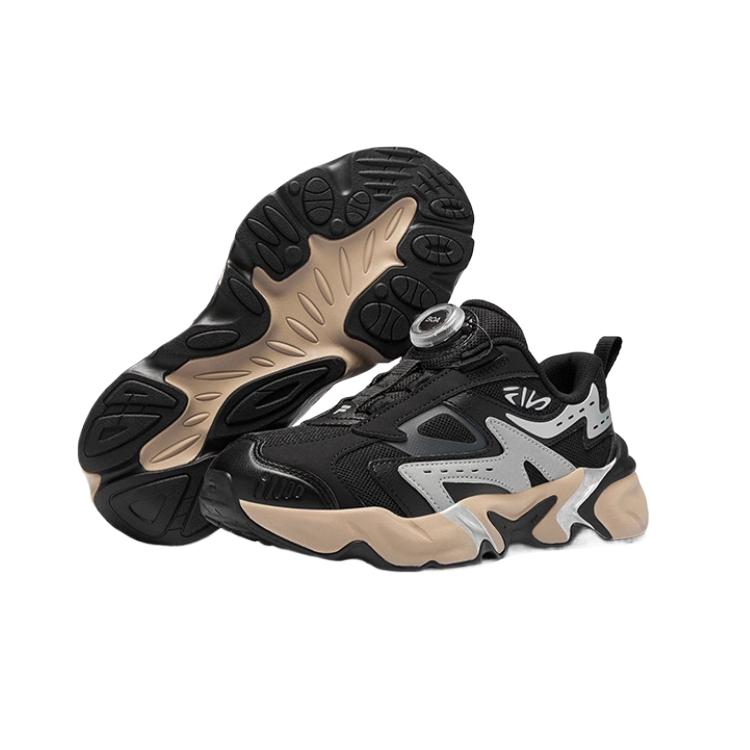 FILA KIDS Роликовые коньки spark легкие амортизирующие низкие детские кроссовки black/soil brown kids' — фото 4