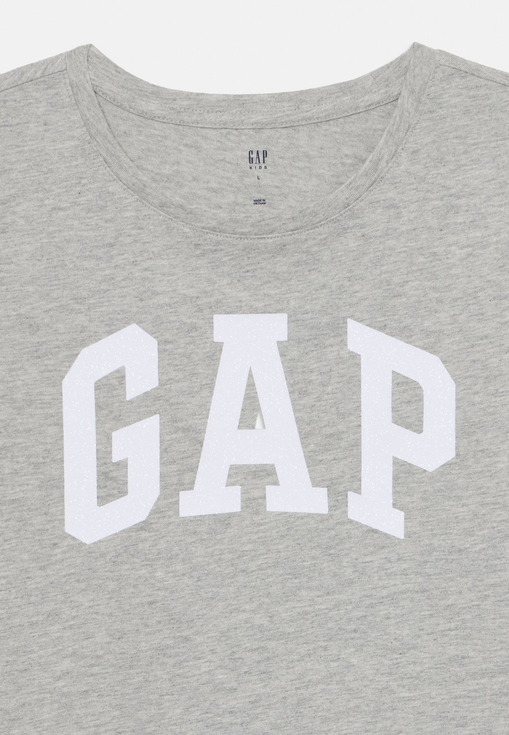 Футболка с принтом VALUE LOGO TEE GIRLS GAP, светло-серый — фото 3