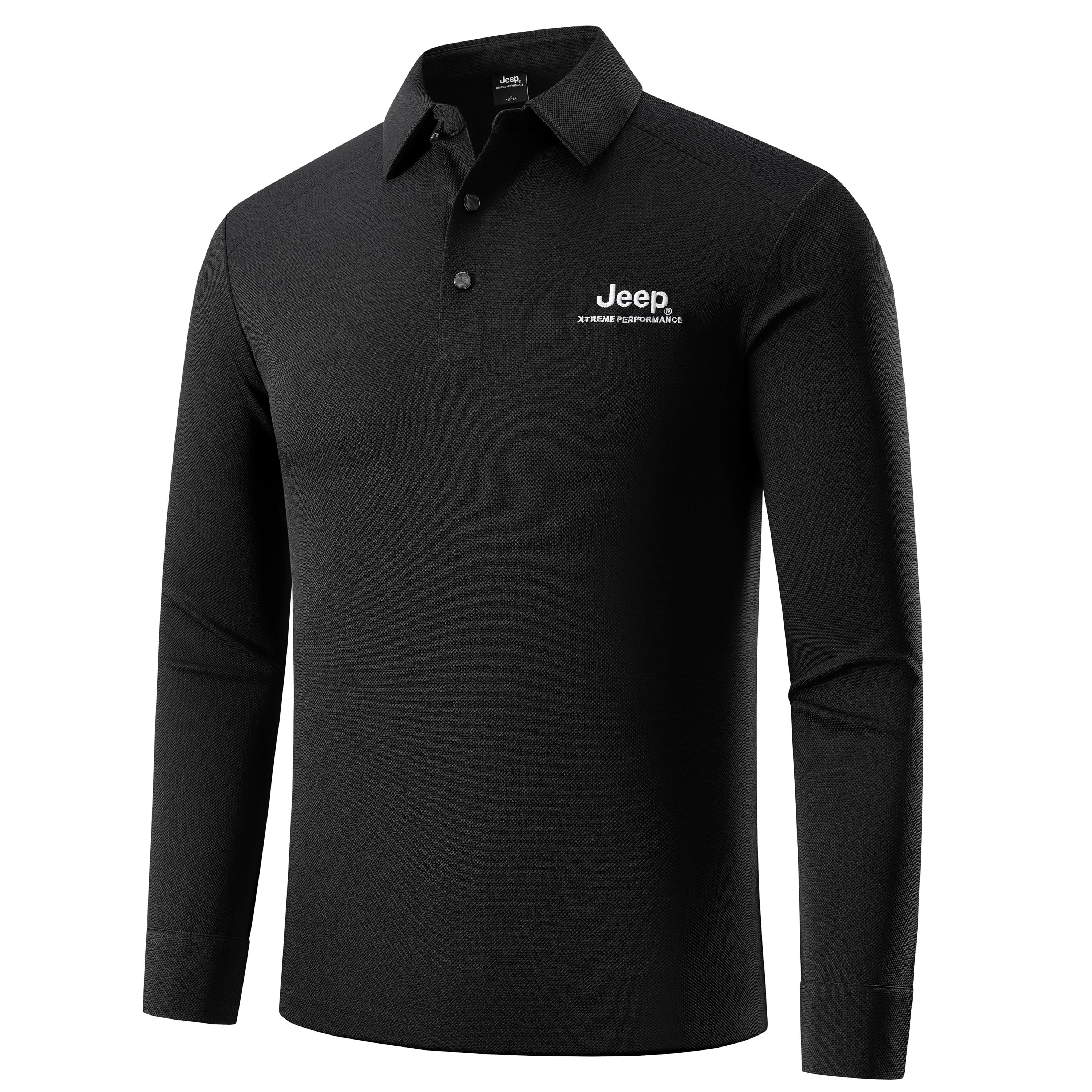 

Футболка Unisex Polo Collar Moderate Straight Fit Jeep, черный