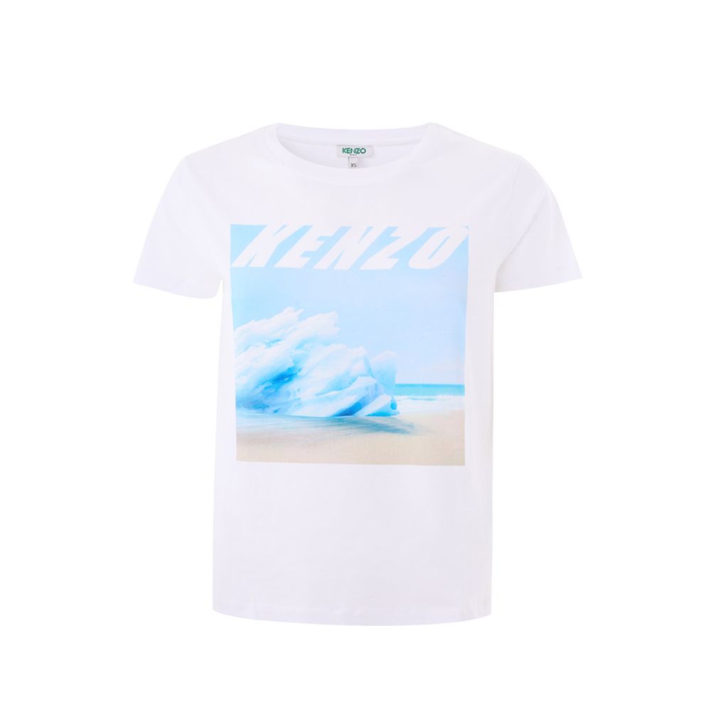 

Элегантный белый хлопковый топ для женщин Kenzo