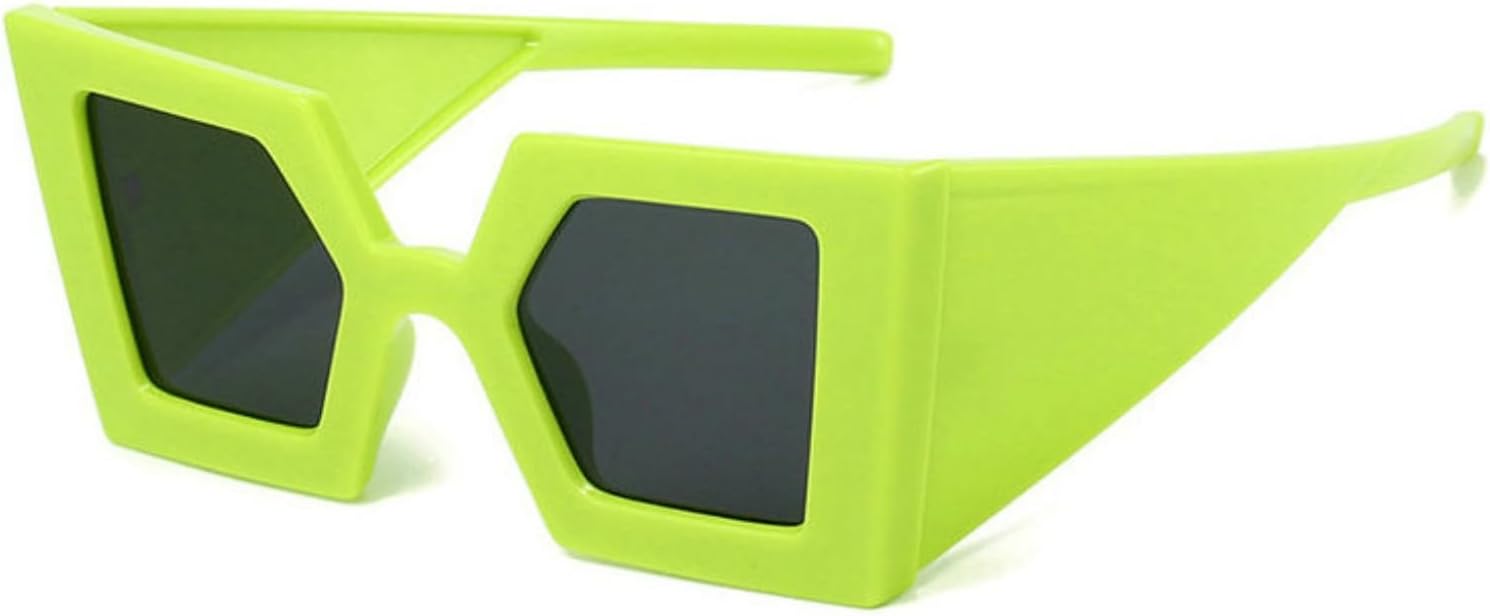 

Willochra Модные солнцезащитные очки большого размера «кошачий глаз» с квадратной формой и защитой от УФ-излучения UV400 для женщин и мужчин, для активного отдыха и вождения, C6