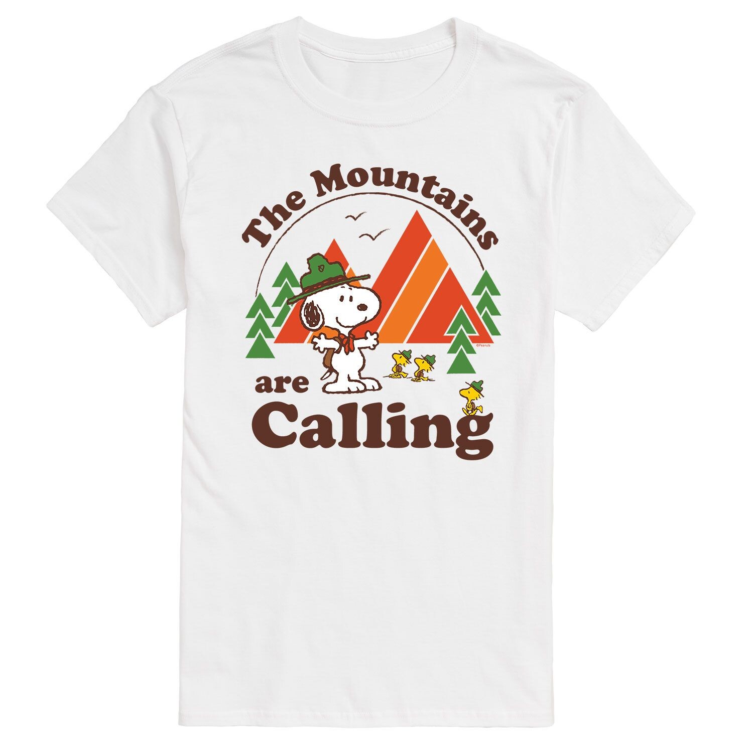 

Мужская футболка Peanuts Mountains Are Calling Licensed Character