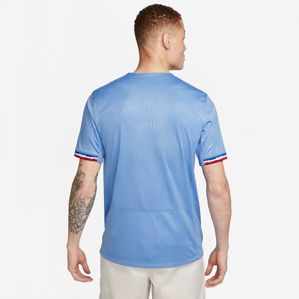 Футболка dri fit fff 2023 стадион домашние футбольные майки Nike, голубой — фото 2