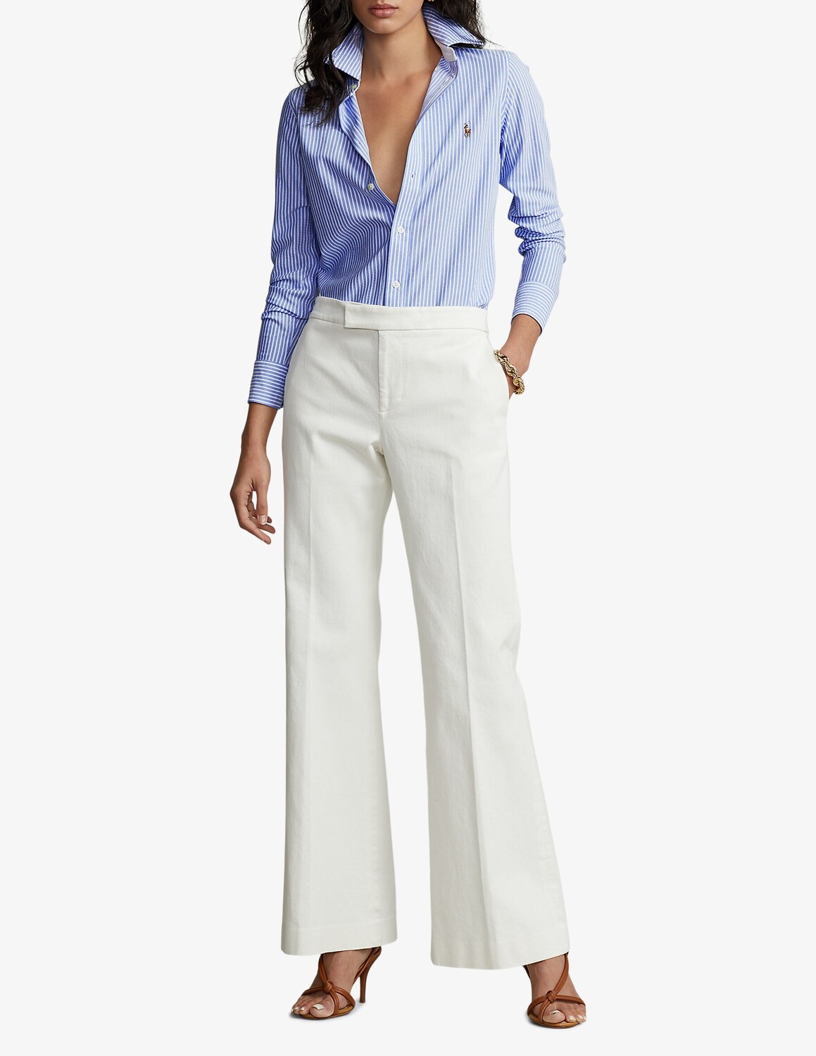 Рубашка Хайди с длинными рукавами Ralph Lauren, цвет Harbor Island Blue,White — фото 2