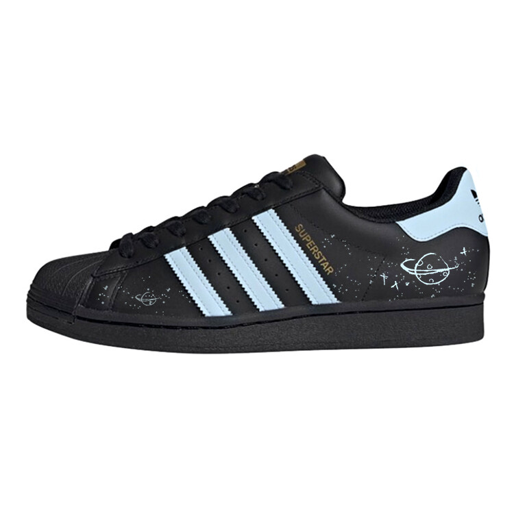 Кроссовки adidas originals Superstar Skateboarding Shoes Unisex Low-top Black/Blue, черный