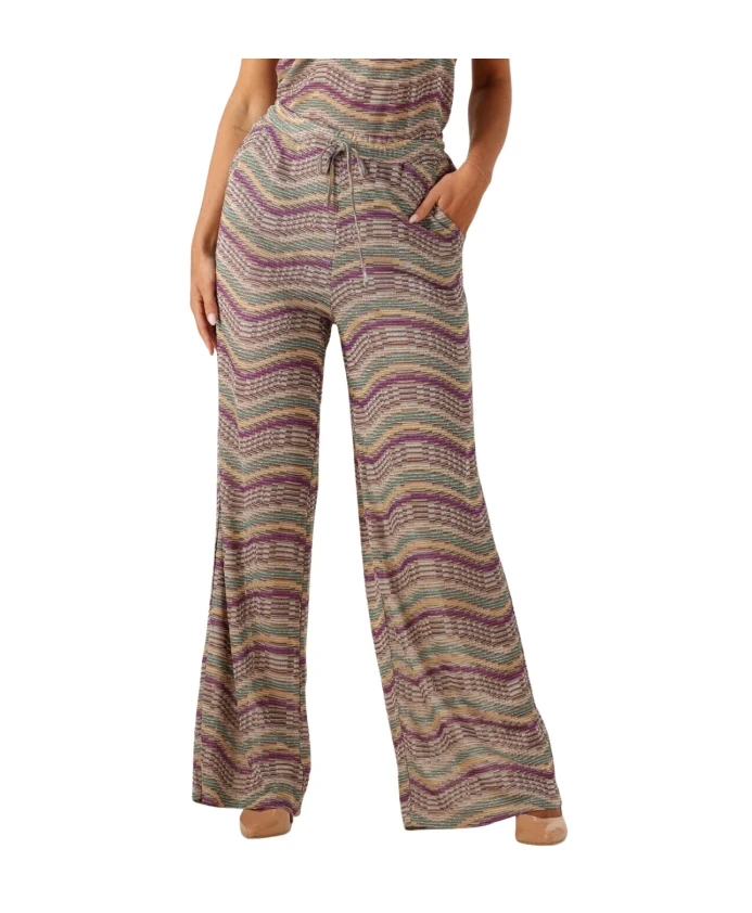 

Блестящие широкие брюки в форме волны Summum Woman, мультиколор