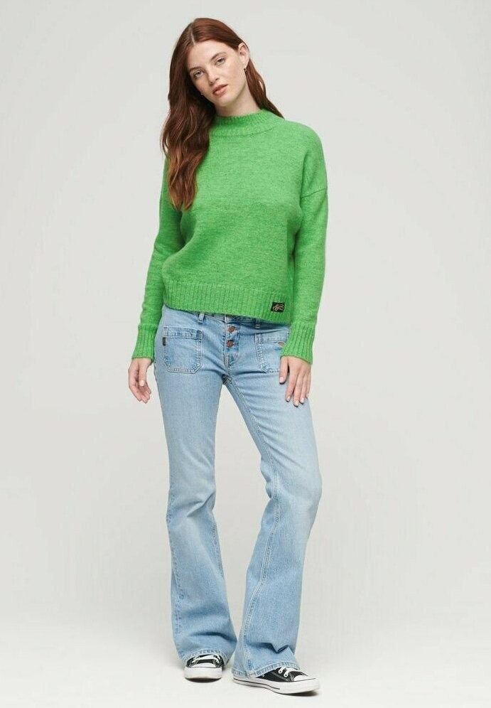 

Свитшот Superdry ESSENTIAL MOCK NECK, цвет drop kick green