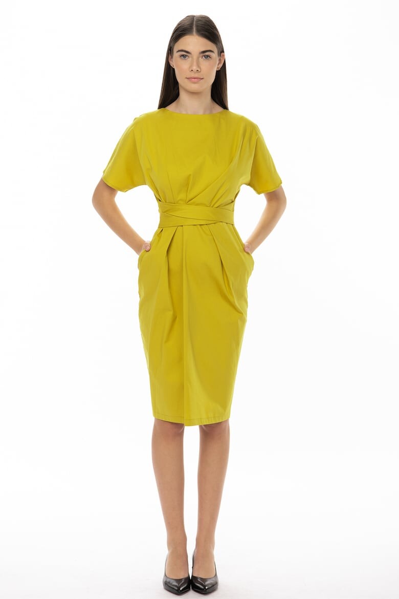 

Платье Тиффани с овальным вырезом и карманами Couture De Marie, желтый