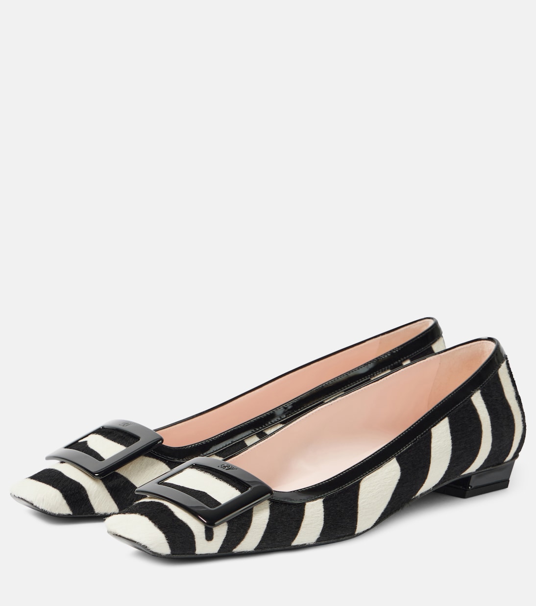 Балетки Belle Vivier из телячьего волоса Roger Vivier, Pony Zebra — фото 4