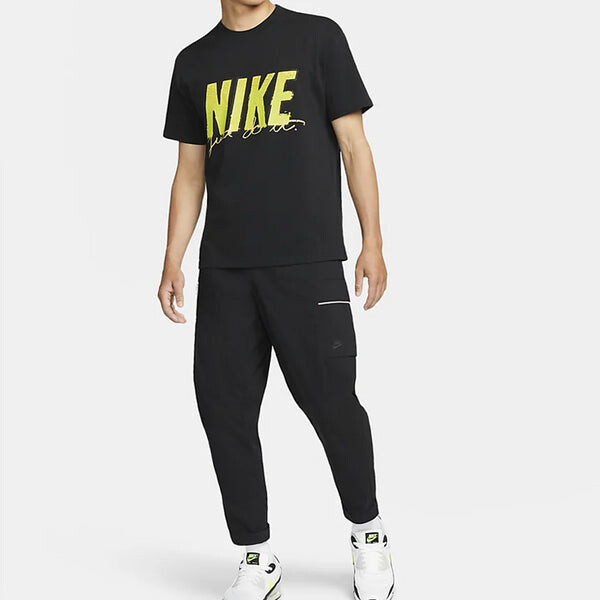 Футболка Nike Casual Sports Breathable Short Sleeve Black, черный — фото 3