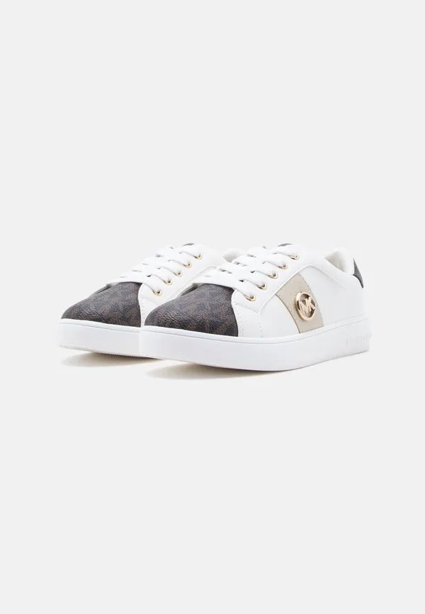 Кроссовки jem raine, белые/коричневые/бледно-золотистые, металлические Michael Kors Kids, White/Brown/Pale Gold-Coloured Metallic — фото 2