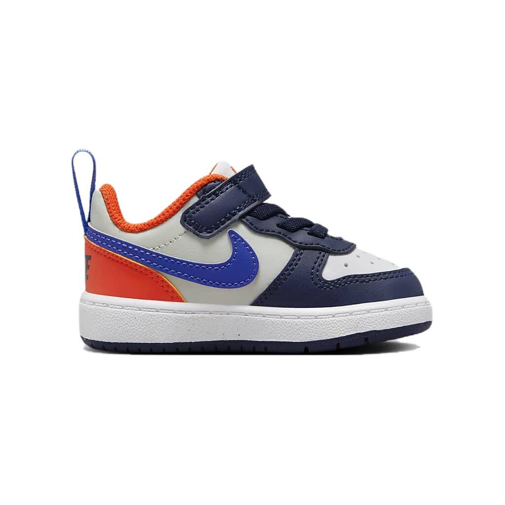 Кроссовки Nike Court Borough Toddler Shoes TD Low-top White/blue/orange, темно-синий/оранжевый/серебряный/синий — фото 2