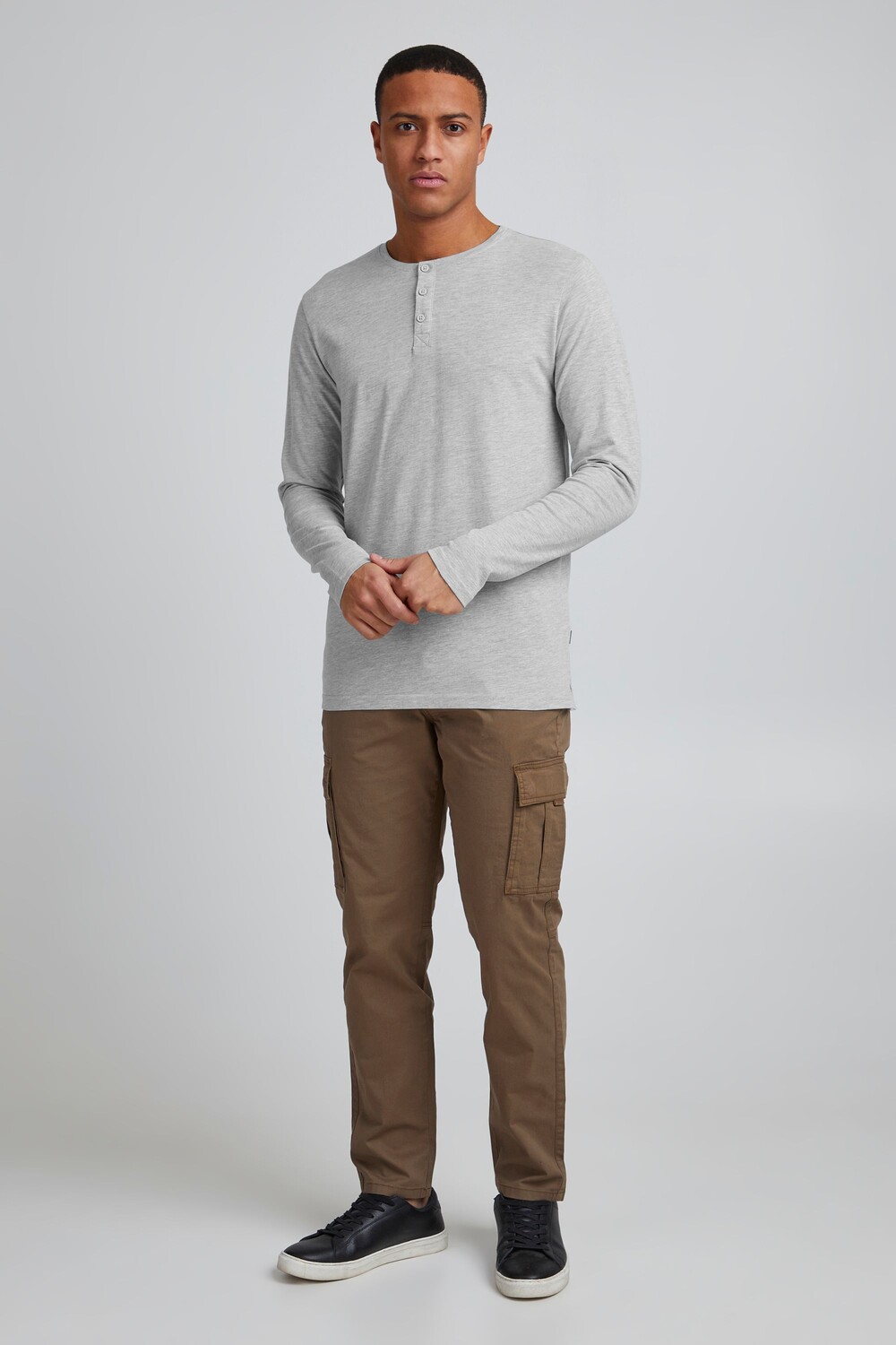 

Лонгслив !SOLID Langarmshirt, серый