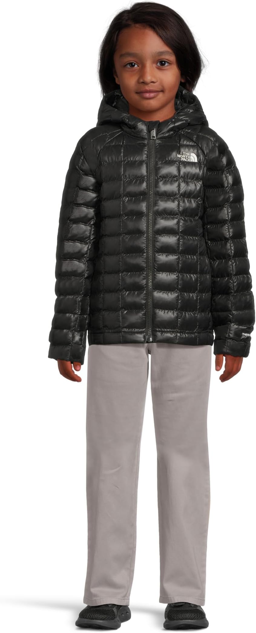 Куртка The North Face Kids ThermoBall Hooded Jacket, черный — фото 4