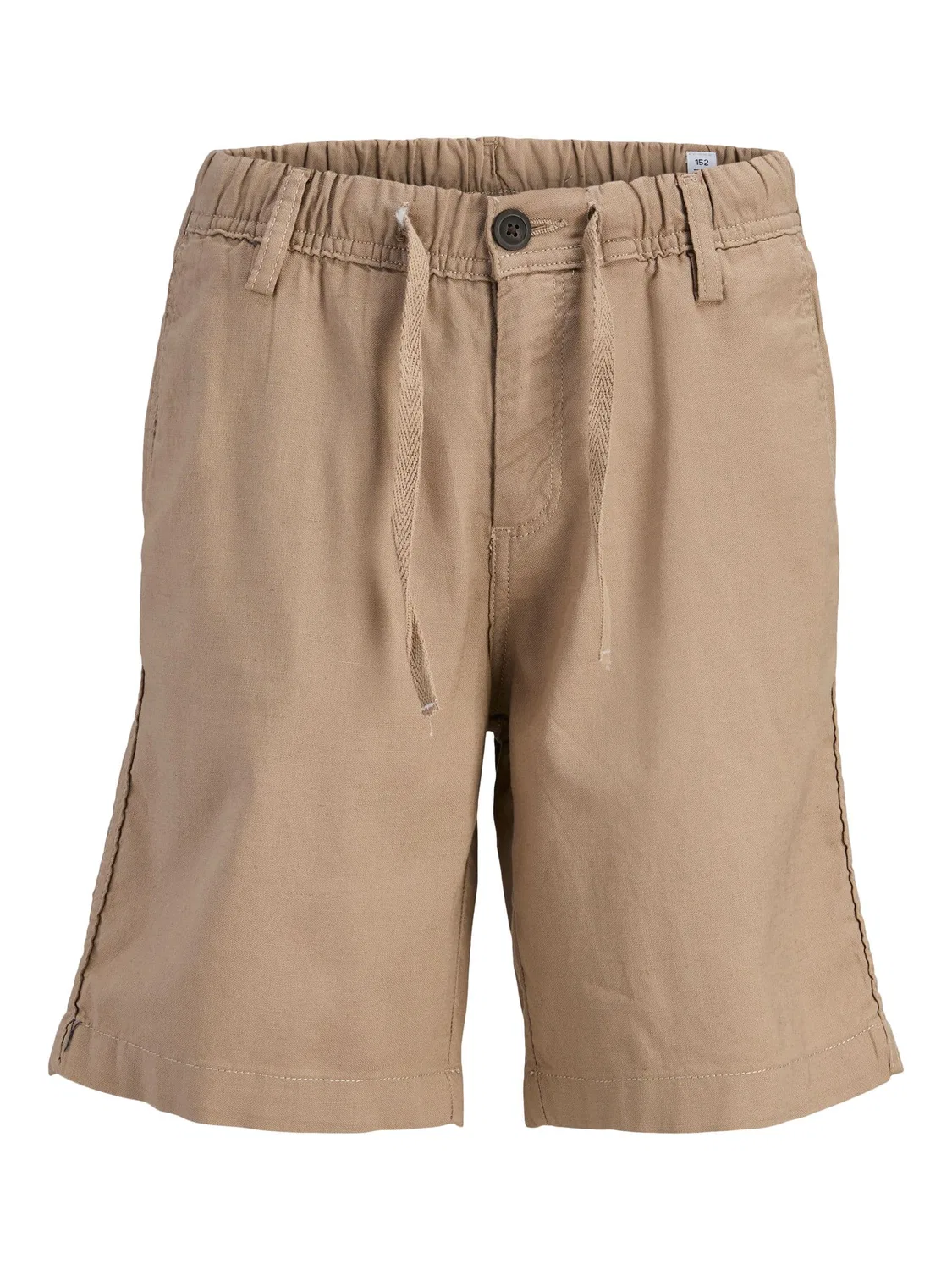 Шорты джоггеры из хлопка и льна JACK & JONES Junior, кремовый