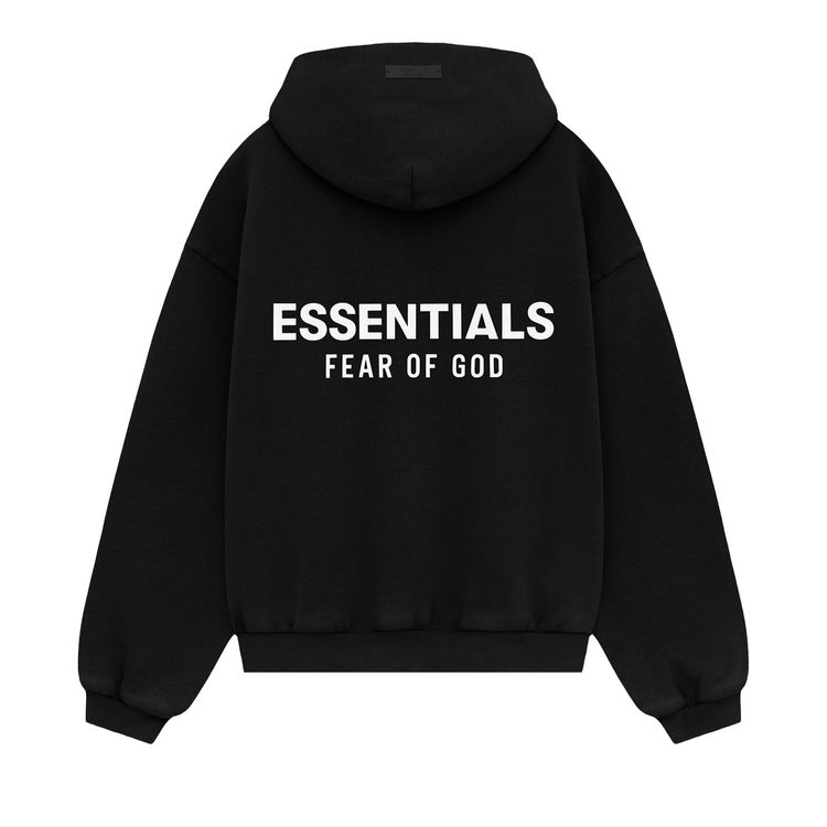 Худи Fear of God Essentials Kids Fleece Hoodie 'Black', черный — фото 2