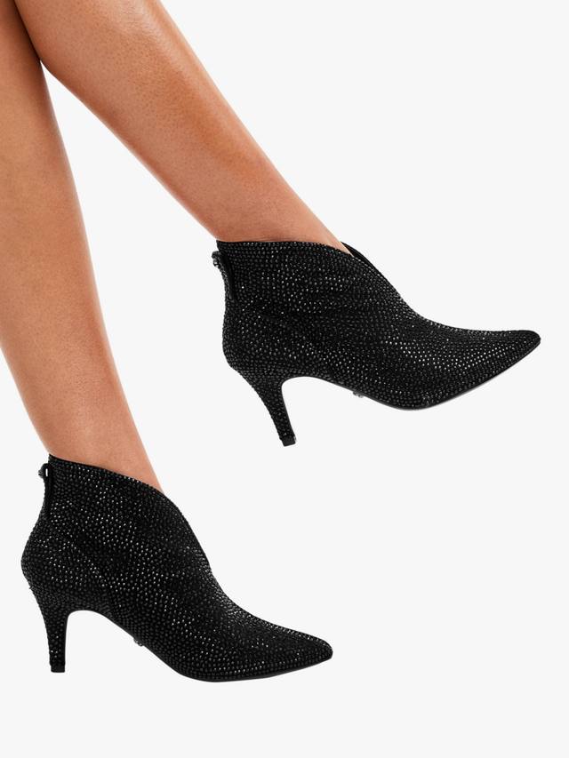 Flute Wide Fit ботинки из микро-замши с декоративными элементами Carvela, Black — фото 2