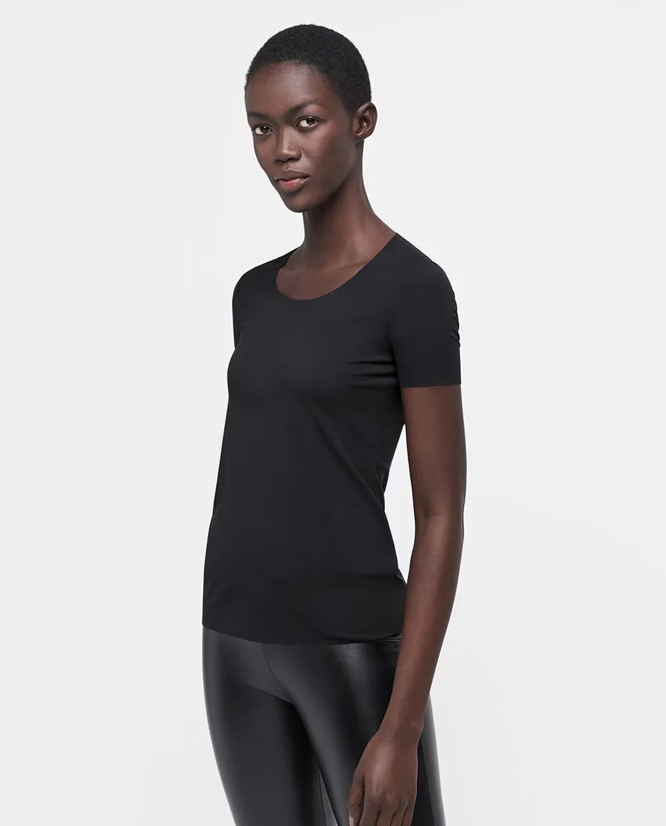 

Биоразлагаемая футболка Aurora с матовым эффектом Wolford, черный