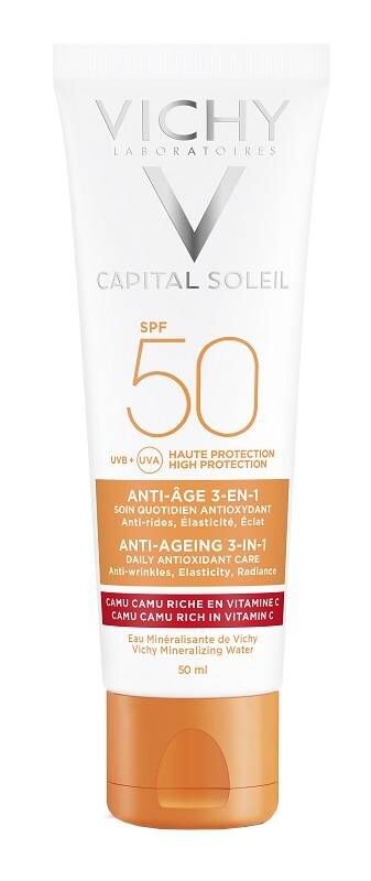 

Vichy Capital Soleil Anti Age SPF50 защитный крем с фильтром, 50 ml