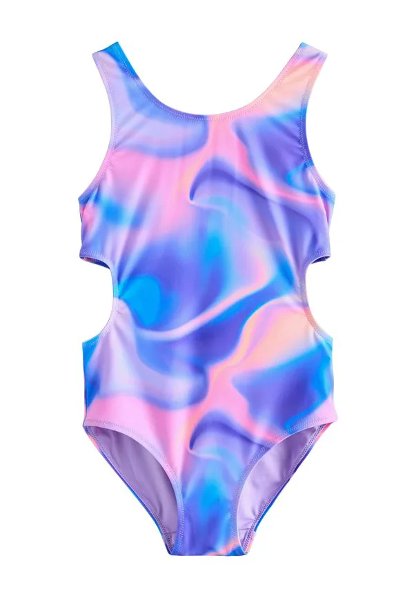 Купальник стандартного кроя с вырезами Next, Purple Tie Dye