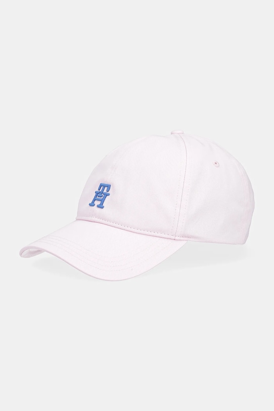 

Хлопковая кепка с козырьком Tommy Hilfiger, розовый