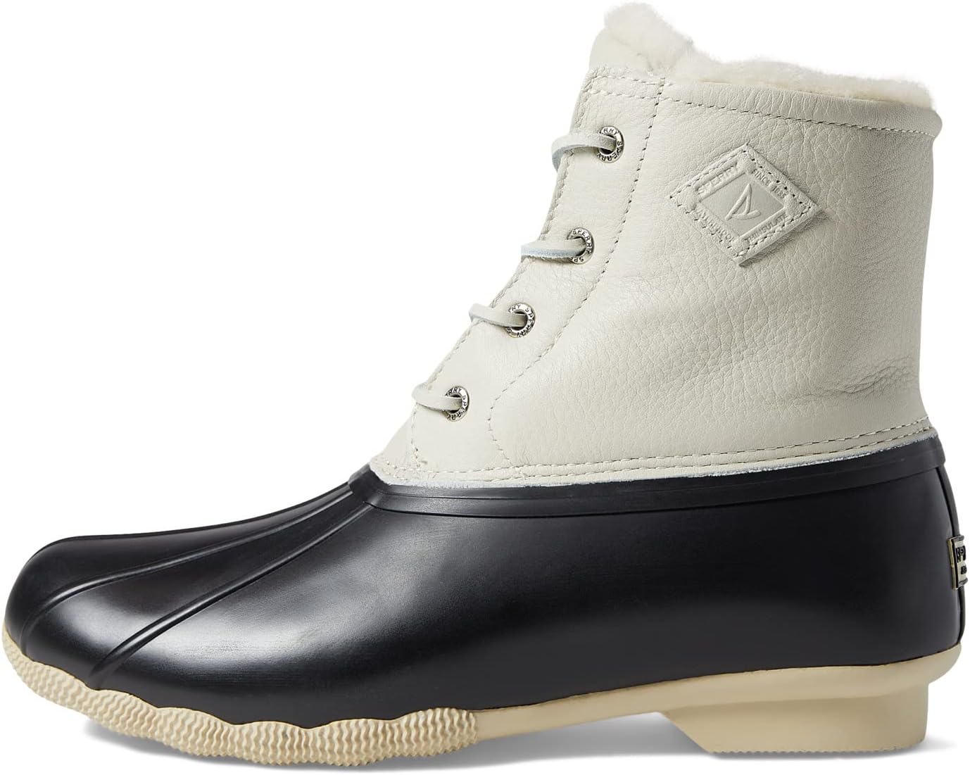 Ботинки Sperry Saltwater Winter Lux Leather, цвет Ivory/Black — фото 4