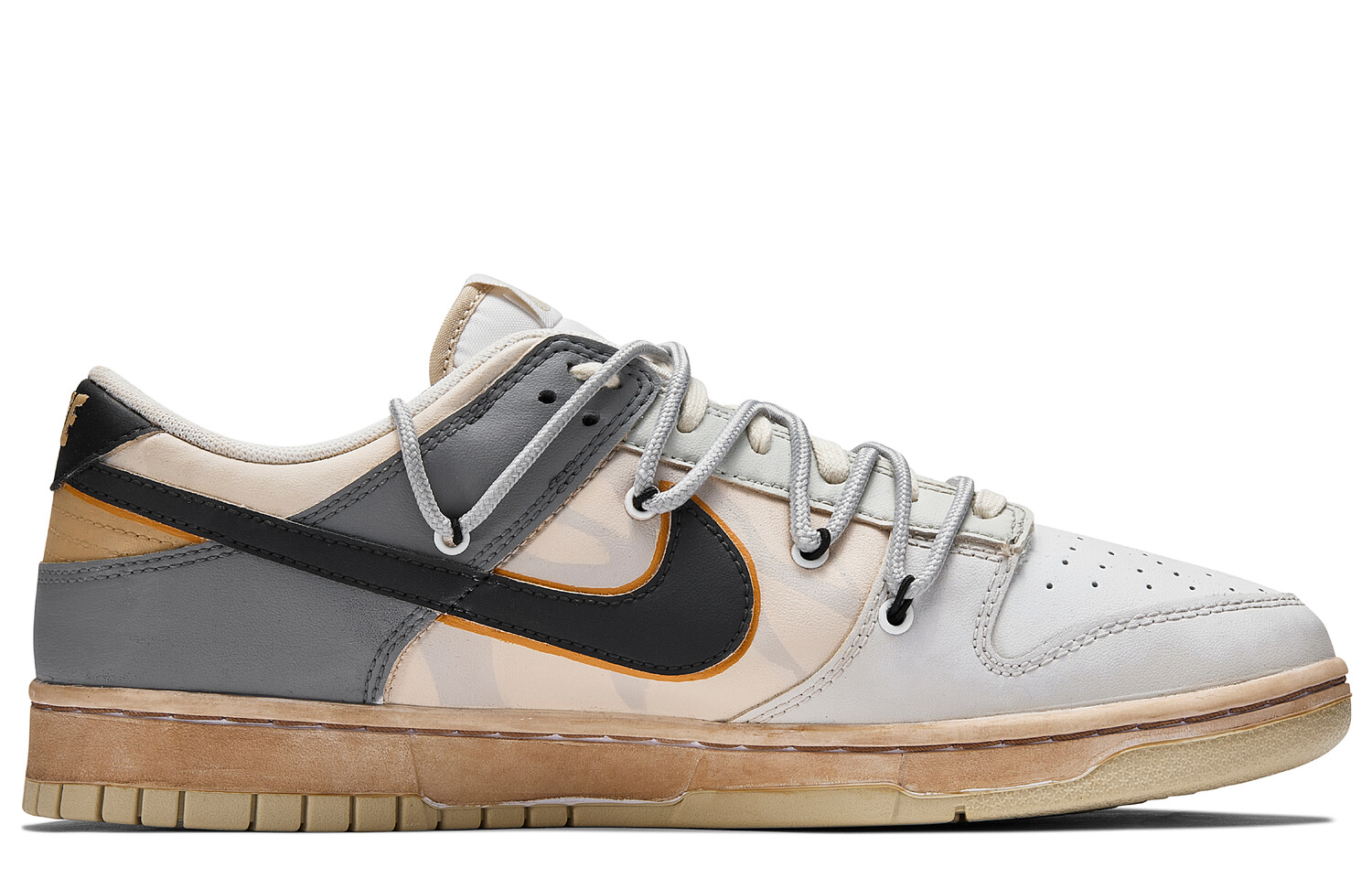 

Кроссовки Nike Dunk Skateboarding Shoes Men Low-top Black/Brown, черный/коричневый
