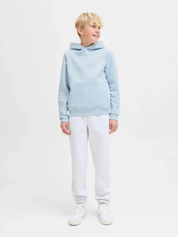 Толстовка с капюшоном Jornorrebro typo back hood sn jnr hoodie Jack & Jones Junior, небесно-голубой — фото 2