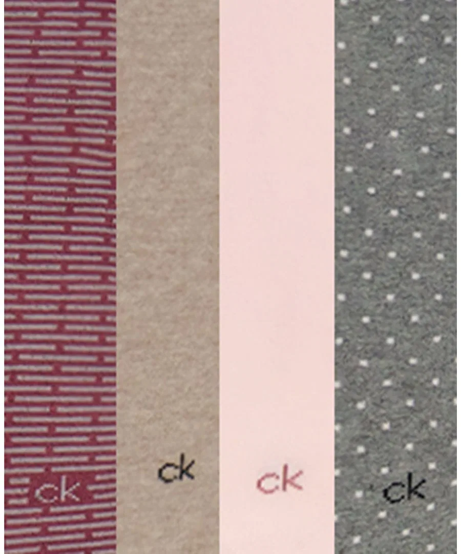 Мужские хлопковые носки средней высоты, комплект из 4 штук Calvin Klein, Red/Beige/Pink/Gray — фото 3