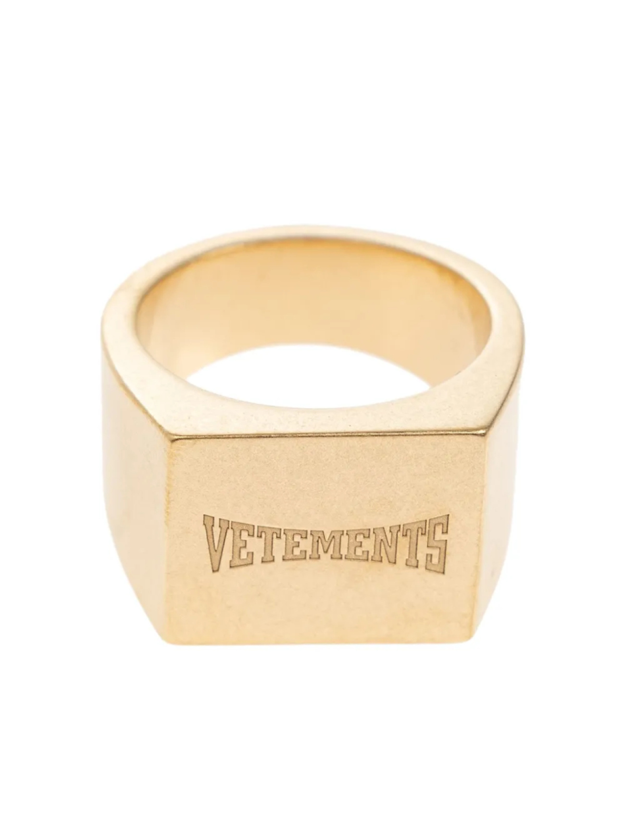 

Кольцо-печатка VETEMENTS с квадратным тиснением, золотой
